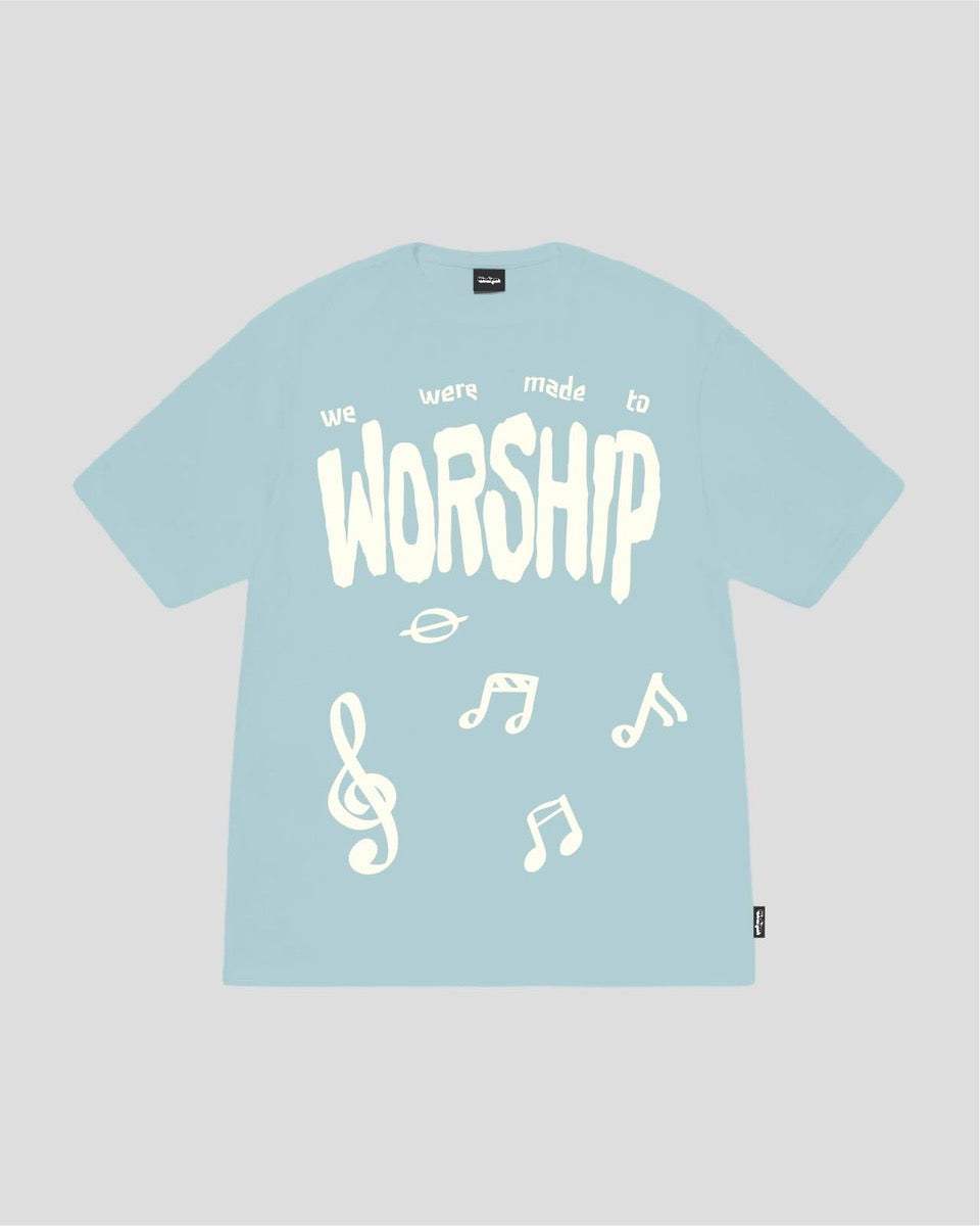 WORSHIPER : MADE TO WORSHIP (POWDER BLUE) TEE