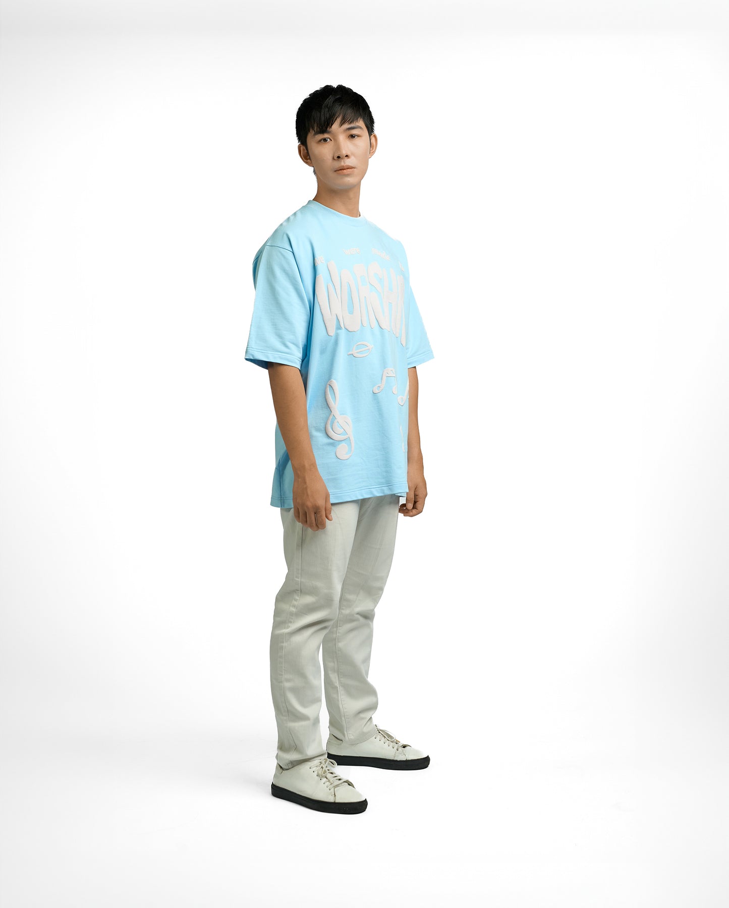 MADE TO WORSHIP (POWDER BLUE) TEE