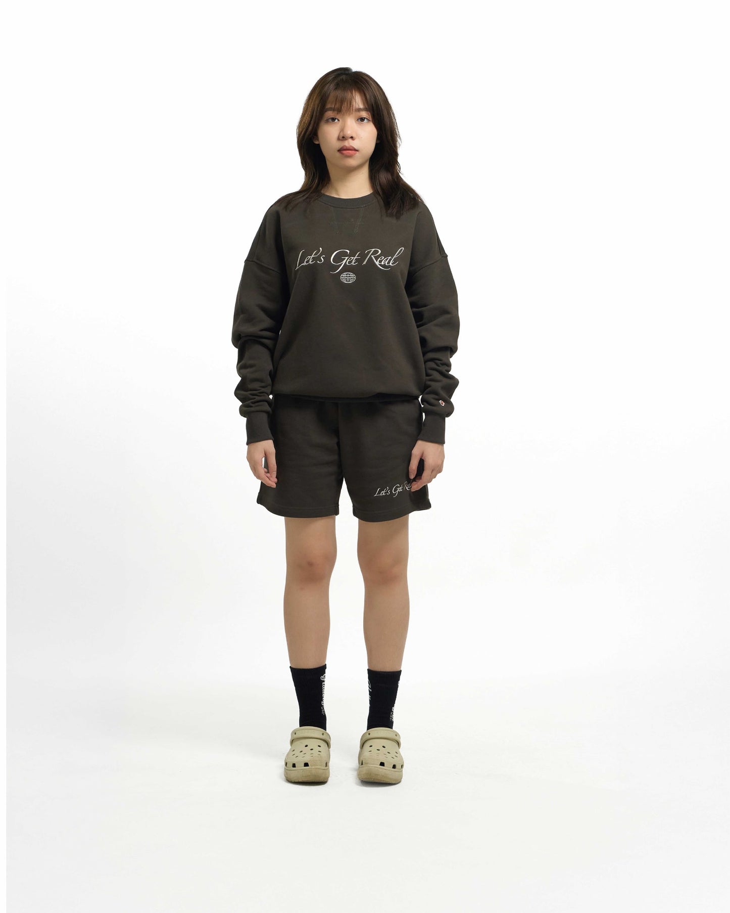 LET'S GET REAL SWEATER SET (STONE SAGE)