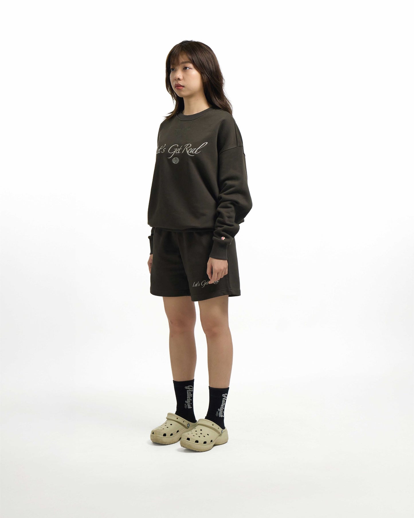 LET'S GET REAL SWEATER SET (STONE SAGE)