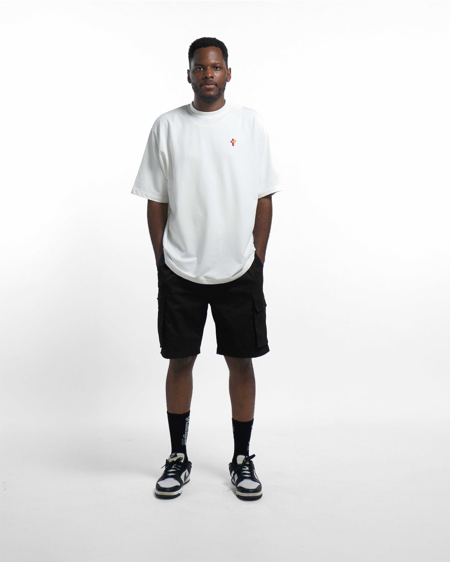 CHOOSE PRAYER  - PEACH + DARK BLUE (LET'S GET REAL EDITION) TEE