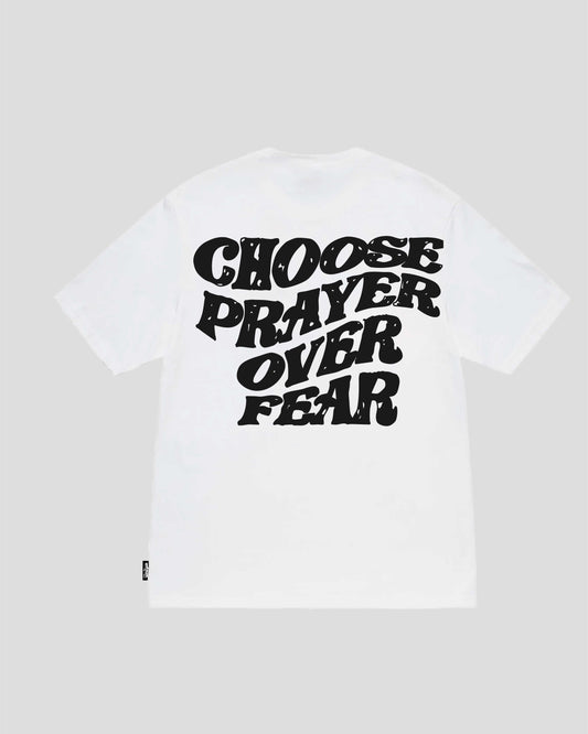 CHOOSE PRAYER HAND DRAWN (WHITE) TEE